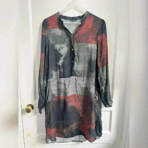 Oska 3/4 Sleeve Printed Tunic Lagenlook With Pockets Dress Size 4/6 $430